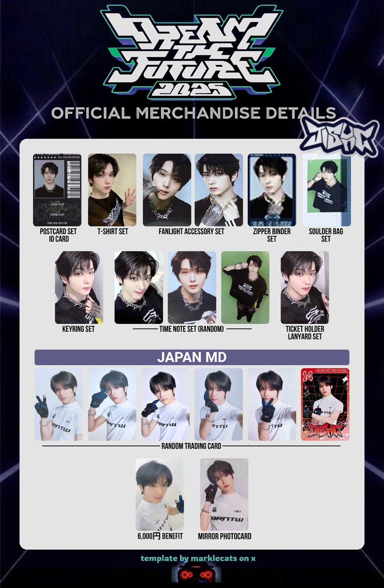 nct dream the dream show 4 official merchandise photocard template