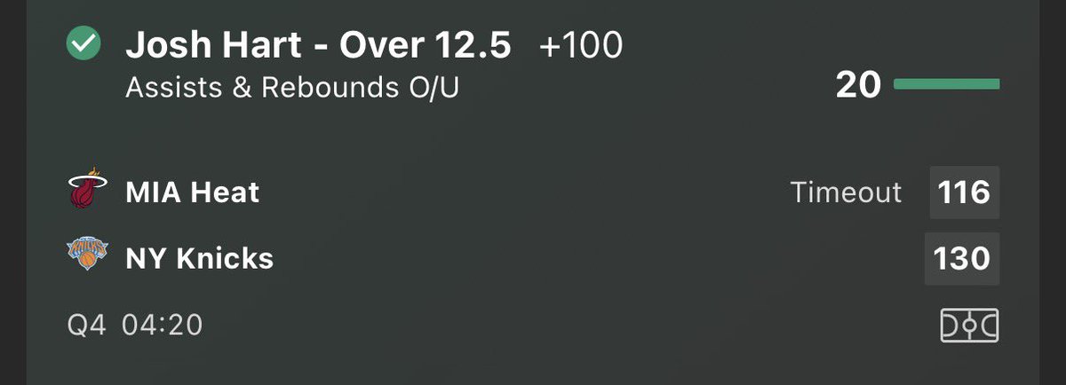 BangerProps's tweet image. “BUt hE iS ONly OvEr In 2 oF 10 GaMEs thIs SEasOn”

Well guess who took Josh Hart o12.5 RA at + money?? 

People take hit rates way too seriously. Learn from the best.

Josh Hart OVER 12.5 Rebounds + Assists✅ (+100)