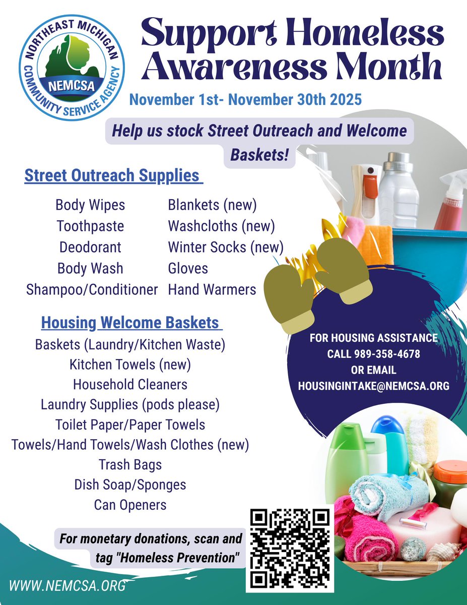Homeless Awareness Month Product Drives

Great work @nemsca!  If you are in the community, pls donate.