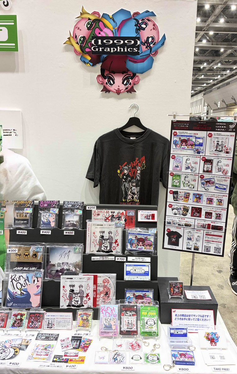 1999Graphics's tweet image. おはようございます！☀️

デザフェス62、1日目ついにはじまりました！
新グッズもりもり&amp;amp;初コラボグッズなど
どれもこれもおすすめばかりです！

西館1階【F52】でお待ちしております！

#デザフェス62