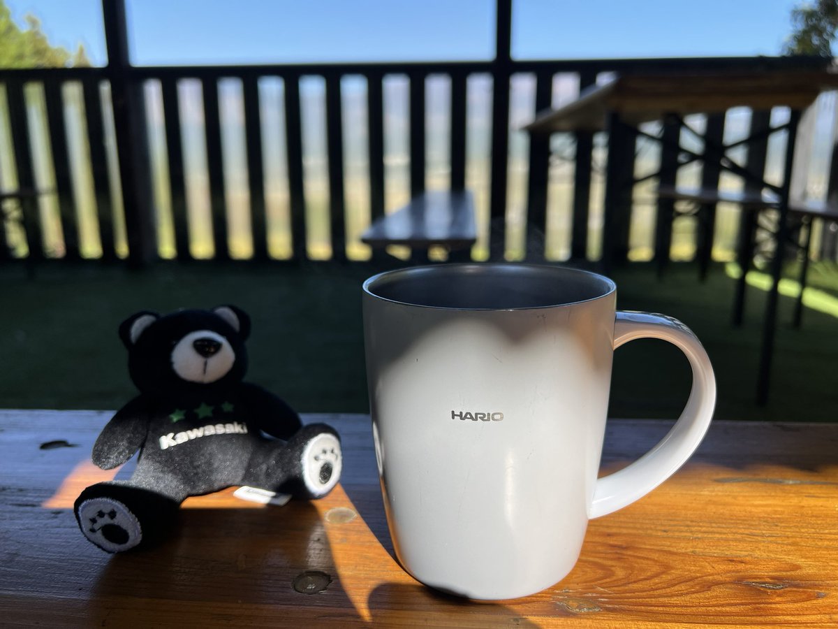 紅葉ツーリングの前に☕︎☺️ 至福のひととき☺️