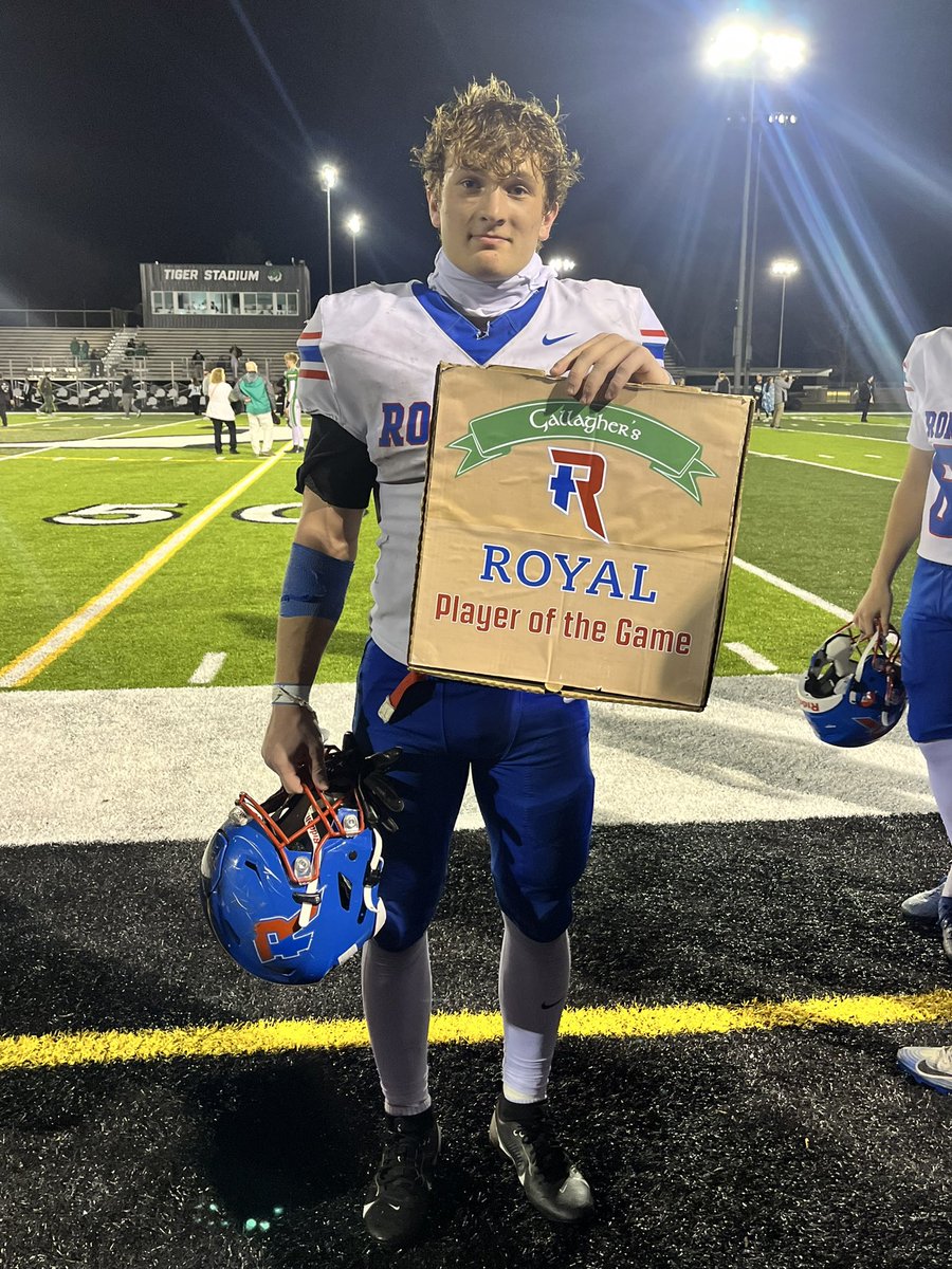 roncallihigh's tweet photo. Royals are regional champs, and Alex Jarvis is the Gallagher's Pub &amp; Eatery Player of the Game! https://t.co/IilkBrIP2F