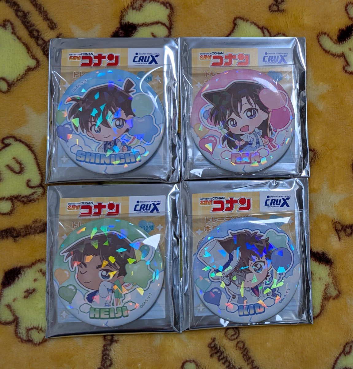 名探偵コナン クラックス 缶バッジ ホログラム バルーン 譲渡 工藤新一
