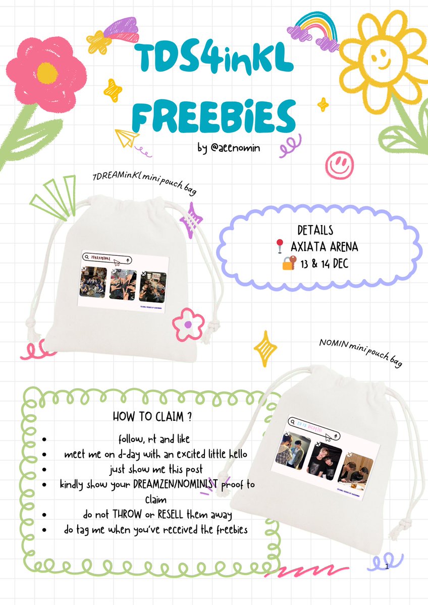 aeenomin's tweet image. 𝜗𝜚 ࣪˖ ִ𐙚 freebies for #TDS4inKL 
by @aeenomin .◜◡◝

📍Axiata Arena
🗓️ 13/12 &amp;amp; 14/12
🕰️ TBA

How to claim ? 

⤷ like, rt and follow

⤷ open for trade (limited quantity)

⤷ please refer to the post below for details