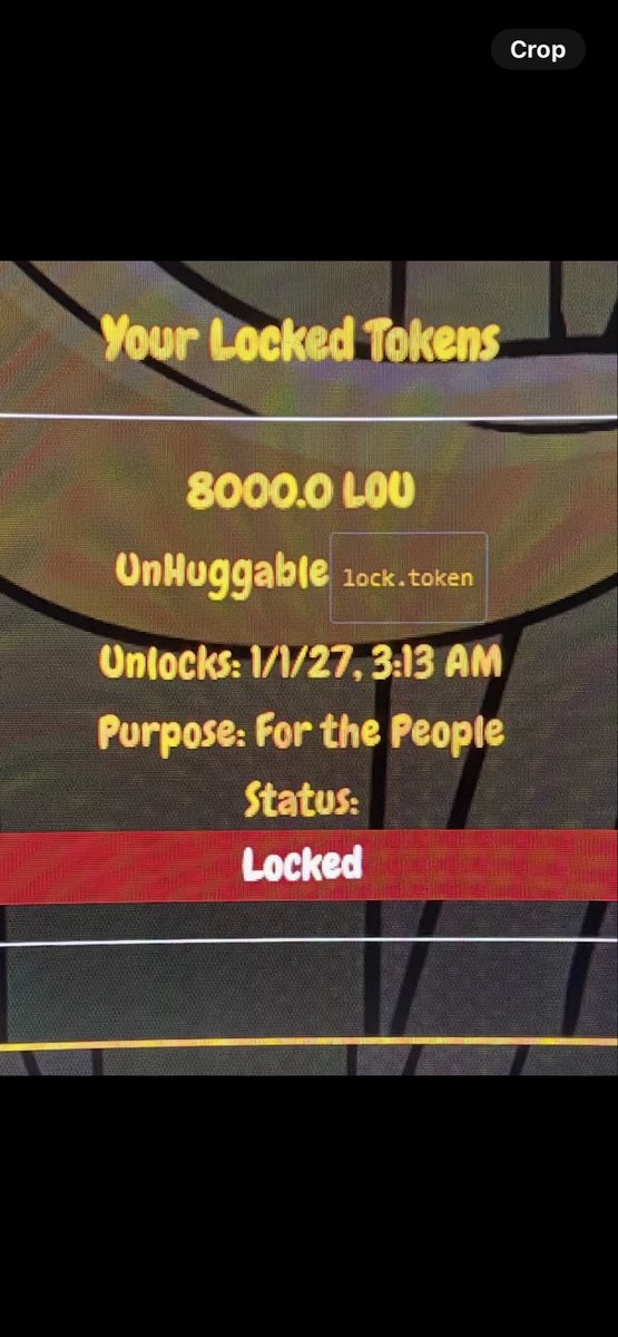 UnhuggableBase's tweet image. Dev wallet locked until 2027. 
As always, we’re Unhuggable and Unruggable.