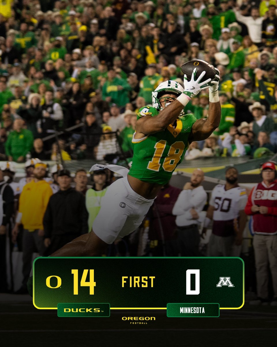 15 minutes gone in Autzen. #GoDucks
