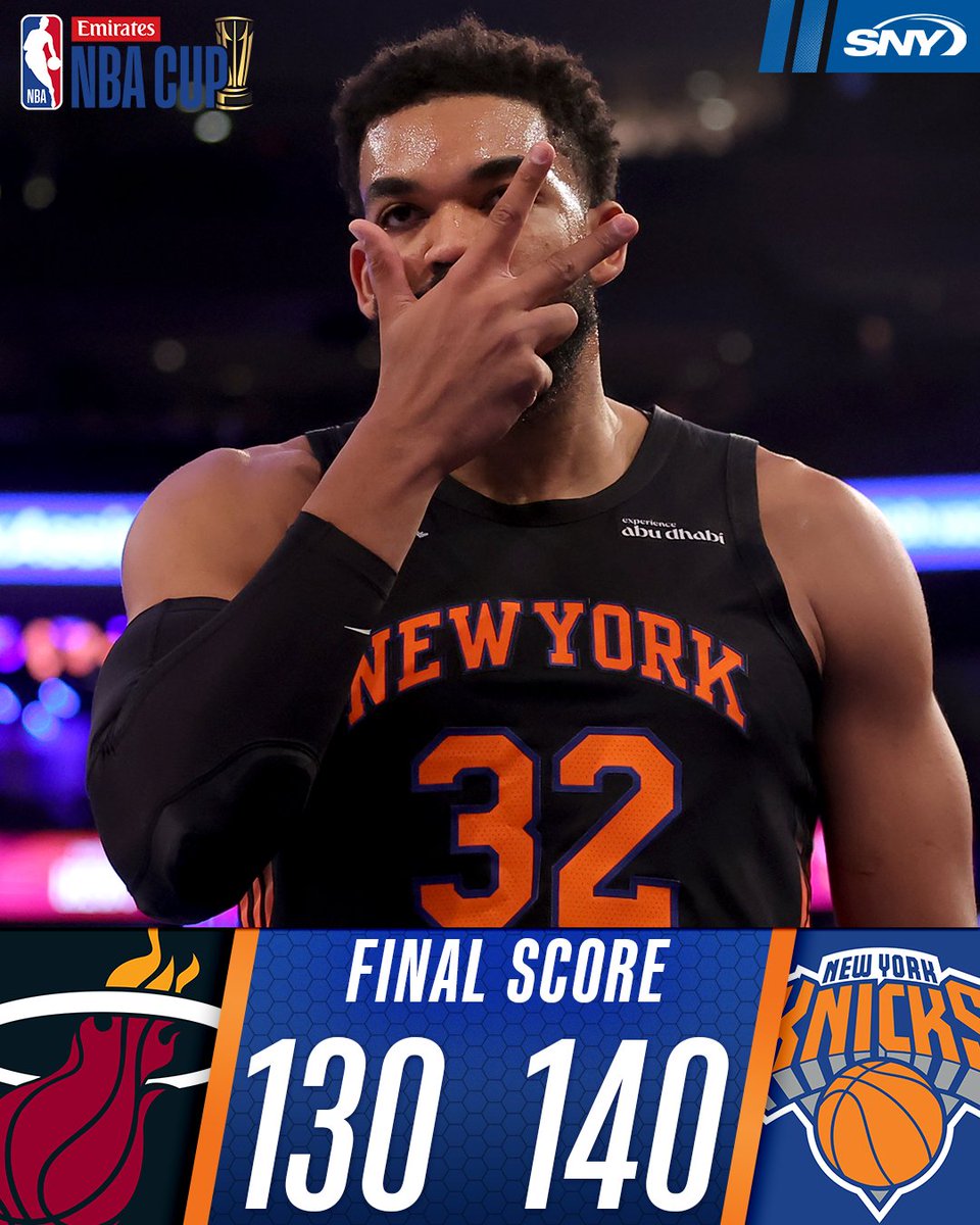 The Knicks get their first win in NBA Cup action!