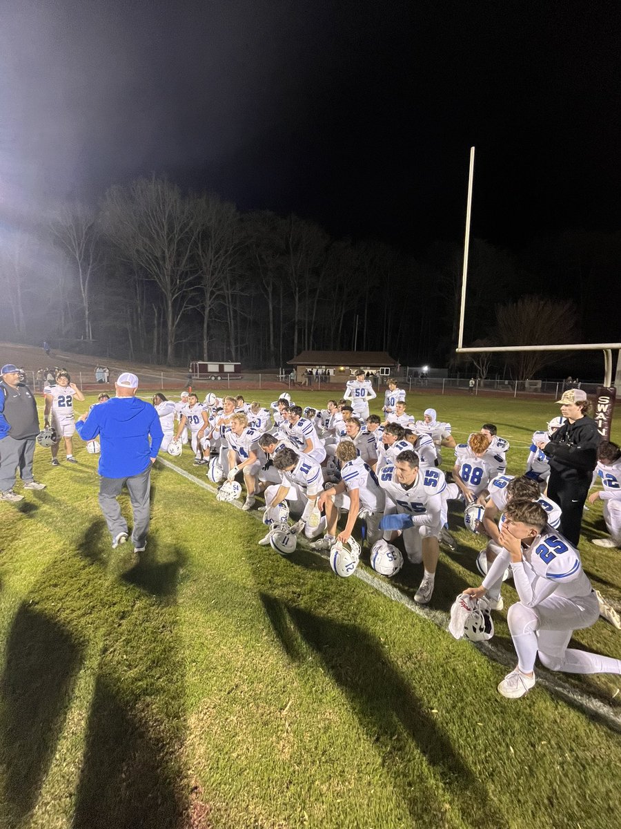 Final from Bryson City:
Spartans - 65
Swain County - 13

For the third straight year the Spartans advance to the 3rd round of the NCHSAA state playoffs!
<a href="/CSD_athletics/">CSD Athletics</a> <a href="/CSD_Boosters/">CSD_Boosters</a> <a href="/CSDCrier/">Community School of Davidson</a>