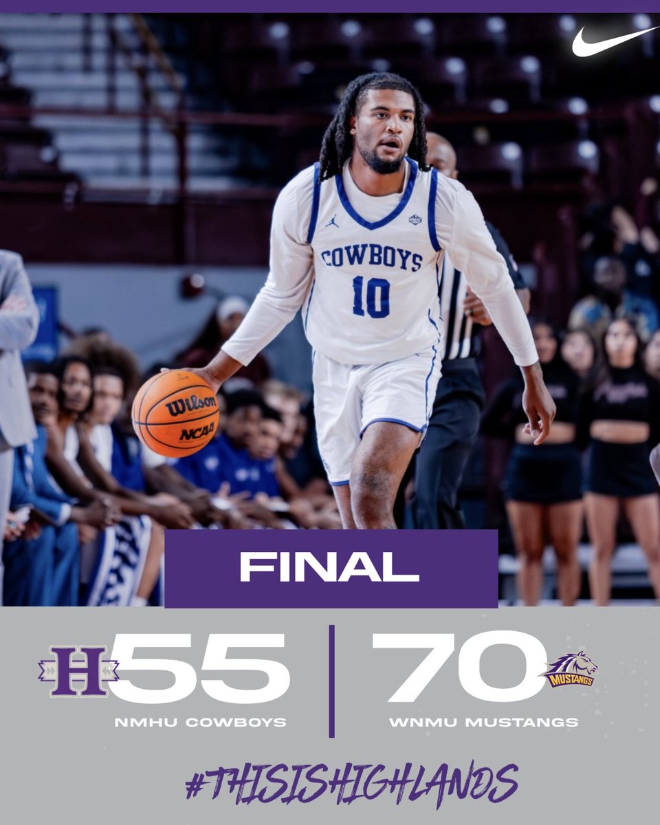 🏀 Final from Portales.

The Cowboys are back in action tomorrow night playing Eastern New Mexico at 7:00 pm.

#ThisIsHighlands