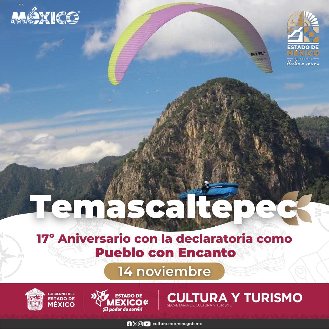 EdomexTurismo's tweet image. Enamórate de la magia y encanto de #Temascaltepec a través de su riqueza natural, cultural, gastronómica y artesanal. Este destino forma parte de la Ruta Mariposa Monarca y hoy conmemora 17 años como Pueblo con Encanto del #EstadoDeMéxico #UnDestinoHechoAMano.