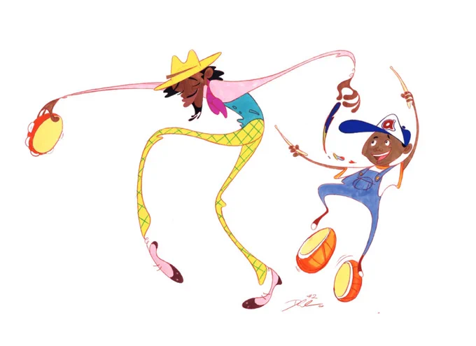 Style development art by David Colman for Class of 3000 (2006–2008), created by André 3000 and Thomas W. Lynch, Cartoon Network Studios