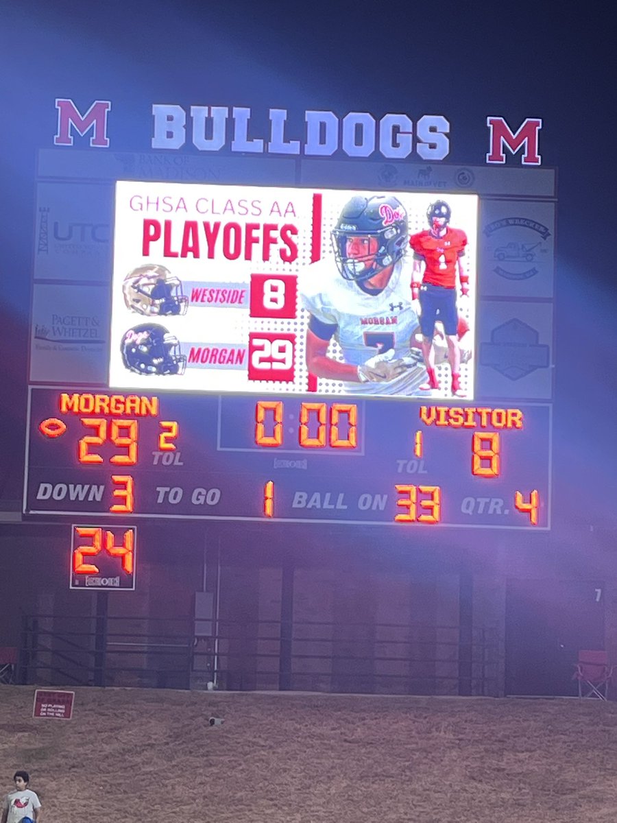 Dogs win! Next up Miller Grove. Friday, November 21st at 7:30. Bill Corry Stadium.