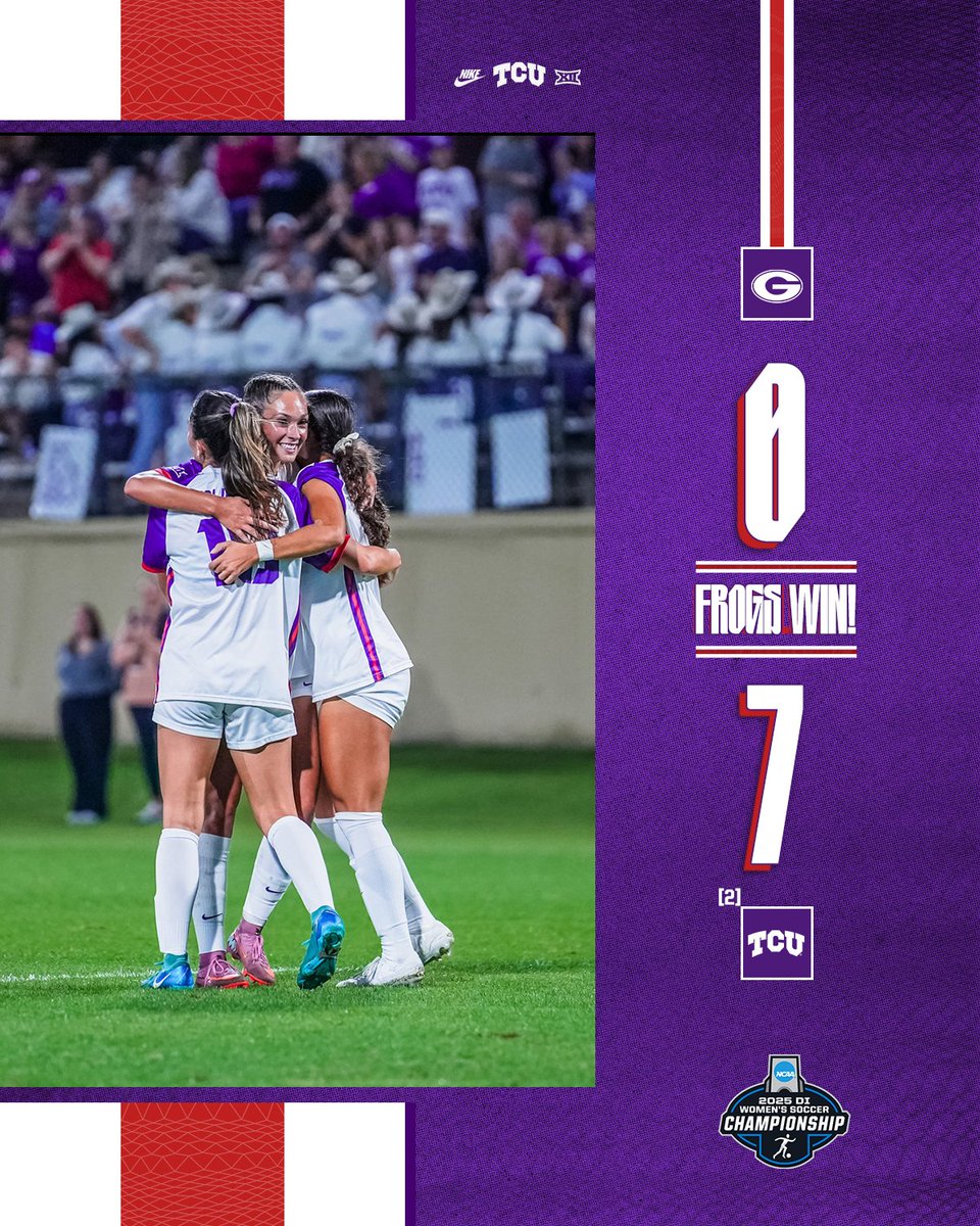 TCUSoccer's tweet image. NCAA First Round DUBS ‼️🐸

#GoFrogs | #FIGHT