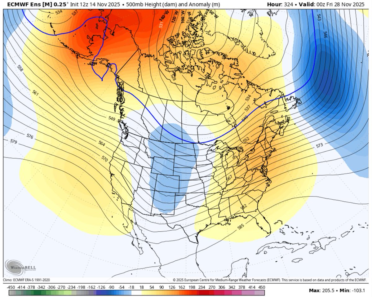 ClimateCornerHQ's tweet image. NEW INFO🚨🚨

Our global ensembles are all singing the same tune... Pointing toward a COLD &amp;amp; SNOWY holiday week for the Central U.S. through the Midwest. 

The level of model agreement at this range is remarkably strong, but only time will tell...
#snow #forecast #thanksgiving…
