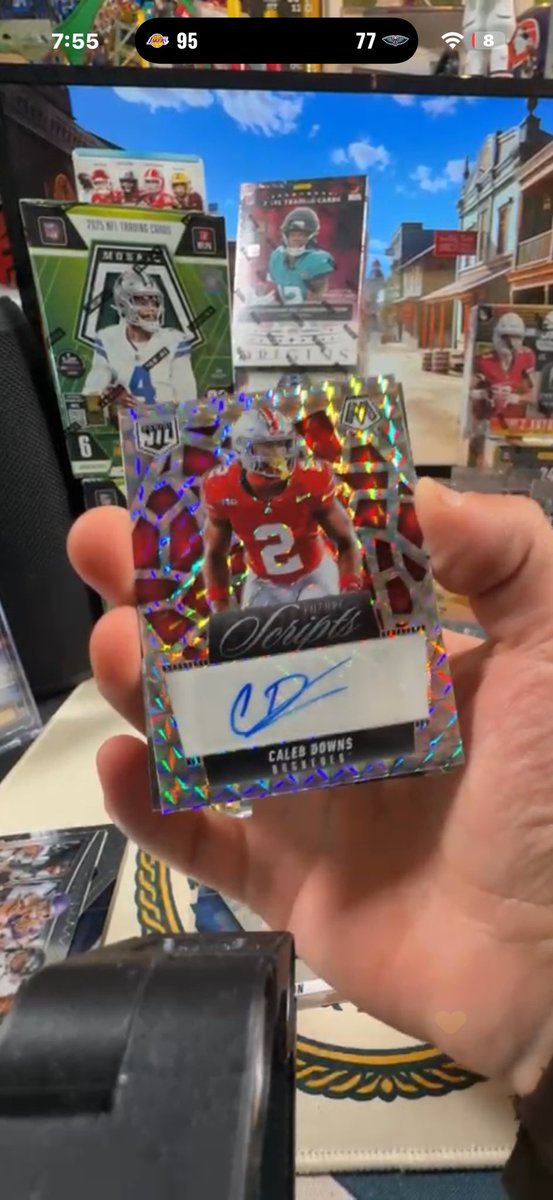 outlawcardshq's tweet image. Anyone else find a NIL auto out of the new Mosaic?? Best player in college football 🔥🔥🔥

Outlaws STAY hot with the pulls #CalebDowns #OutlawCards #heater @CardPurchaser