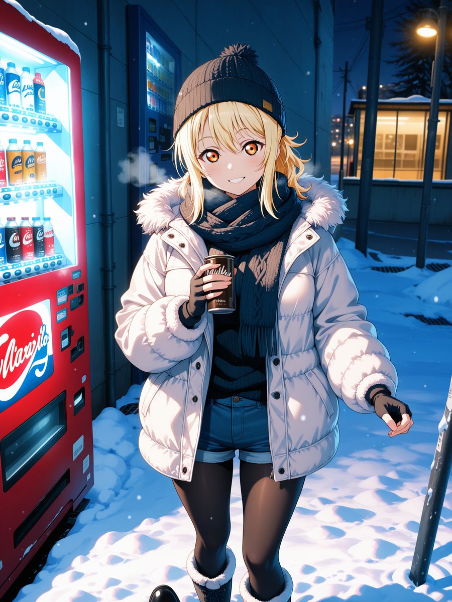 あにまる冬日記 今日のコンセプトは『真冬の深夜ドライブでのひと時』です。 休憩中に