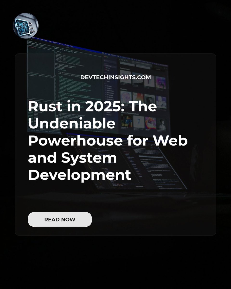 KhansbArkhan's tweet image. Rust is absolutely dominating in 2025! 🚀 Devs are choosing it for unmatched memory safety &amp;amp; blazing performance in web &amp;amp; syste...

See the article:
devtechinsights.com/rust-in-2025-w…

#RustLang #WebDev #SystemDev #PerfMatters #DevOps #FutureTech