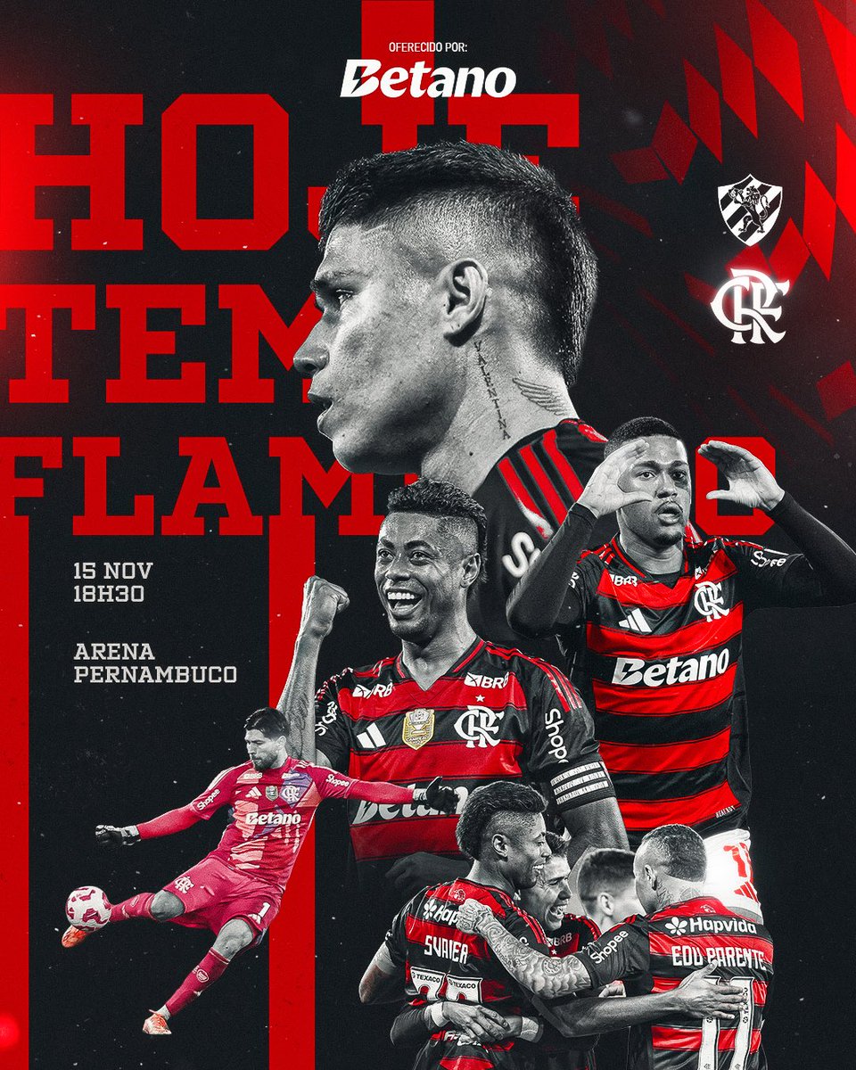 X9daGaveaCRF's tweet photo. Depois de uma semana treinando, hoje tem Flamengo jogando contra o Sport, fora de casa, pelo Brasileirão. É momento de erro zero no campeonato, então é dia de pagar o jogo atrasado para assumir a liderança. Pra cima deles, Mengão! 🔴⚫️💪
#Flamengo #FLA130 #Brasileirão https://t.co/HeNpw4Bos8
