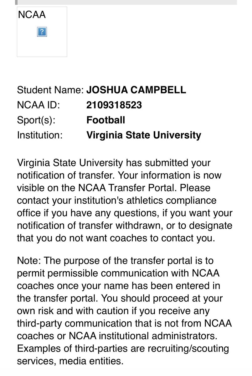 I am officially entering the Transfer Portal with 2 years of eligibility!