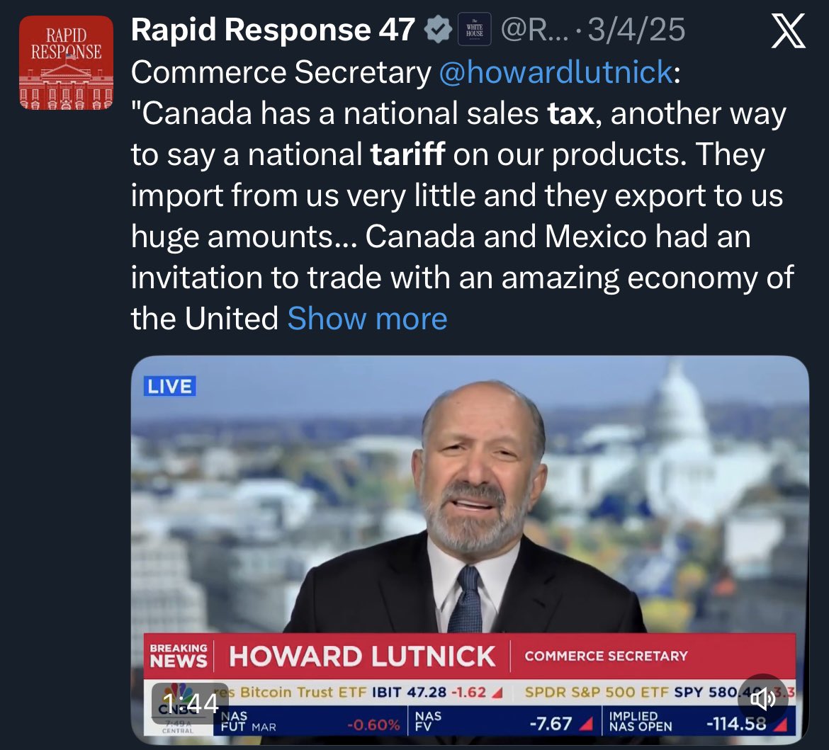 mrp's tweet image. MARCH: 
tariffs are a sales tax @howardlutnick 

NOVEMBER:
we’ll remove tariffs on coffee &amp; bananas @SecScottBessent