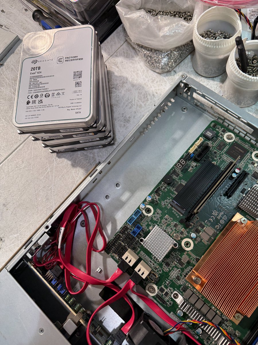 Reconfiguring this Ryzen 8600G: 80TB HDD out, 2TB M.2 in.