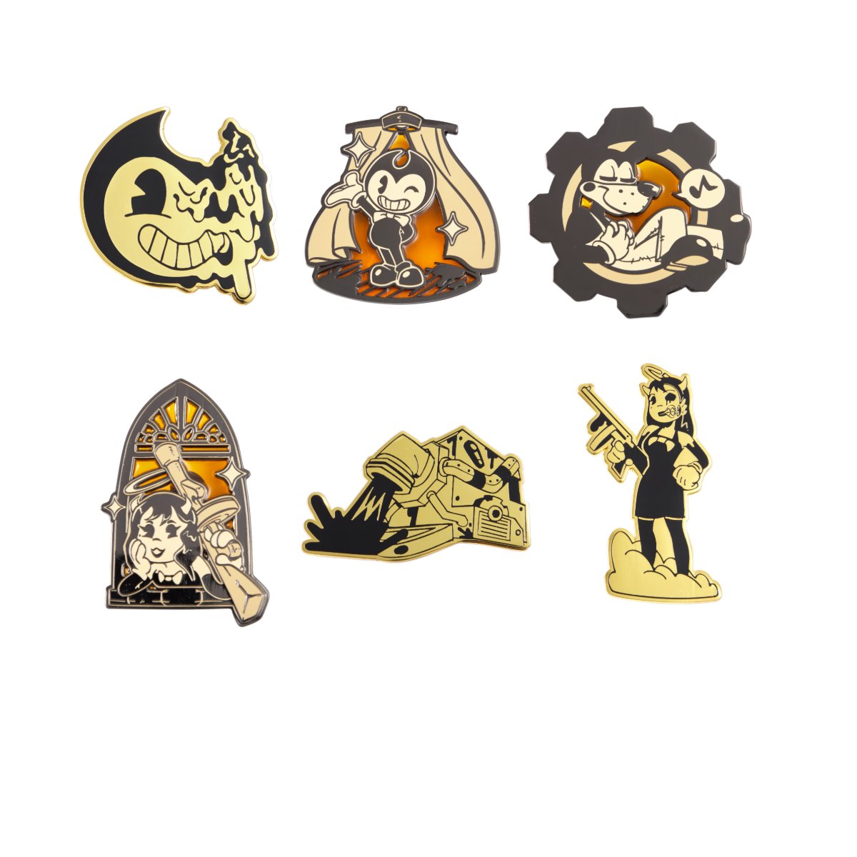 Rezllen's tweet image. The new @hexbrand Bendy merch is out! It was an honor to work on this line. I designed the hoodie, the stained glass enamel pins, and the cards you get with each plush order! Thank you so much to @dawkosgames for the amazing opportunity! 💜🥳

hex.store/collections/he…