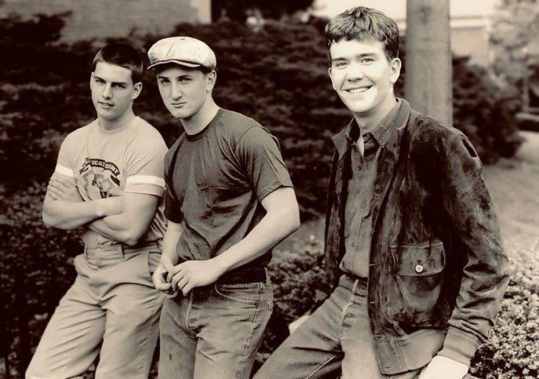 TheCinesthetic's tweet image. Tom Cruise, Sean Penn and Timothy Hutton on the set of Taps (1981)