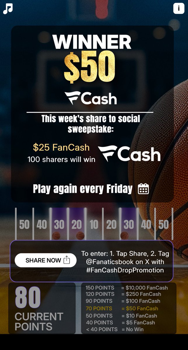 jasonR8127's tweet photo. Play the #FanCashDropPromotion today

 https://t.co/DEkPKl4spB https://t.co/AEBfk91hmA