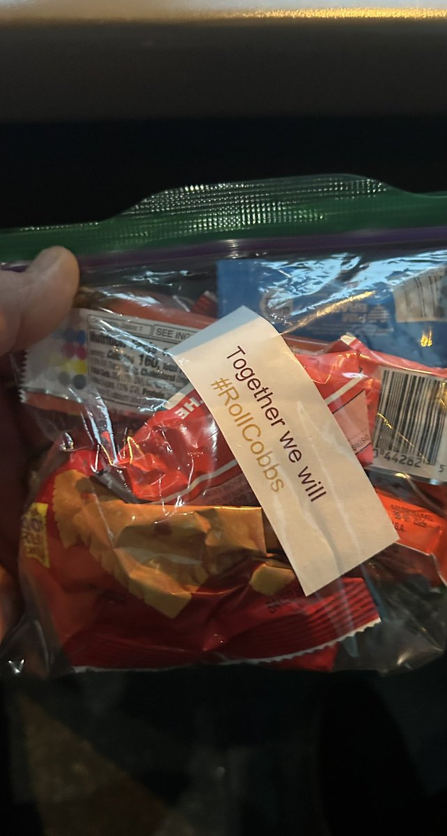 Huge thank you to @CobberWBB for the snack bags for our trip! Much appreciated. We’ll be loud and proud cheering you on this Sunday! <a href="/Cobber_Football/">Cobber Football</a> #togetherwewill
