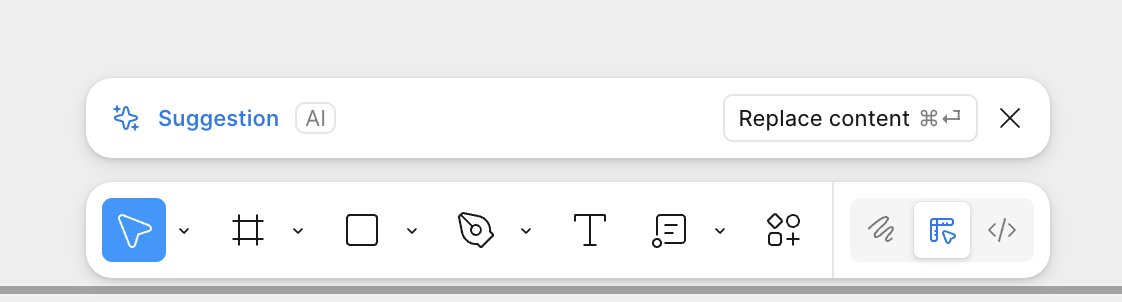 This AI suggestion in Figma is pretty useful! Showed up after duplicating a bunch of frames and it k