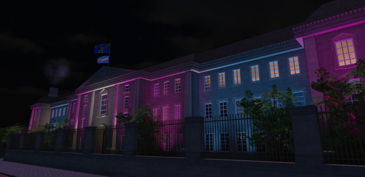 TrinityCDRBLX's tweet photo. Trinity College is proud to join our nation and our Uachtarán in marking this Trans Visibility Week!🏳️‍⚧️

The Chancellor has raised the flag of the Trans community and illuminated the building's front accordingly to mark our solidarity with the Trans community!✊ https://t.co/A1JTlCARYT