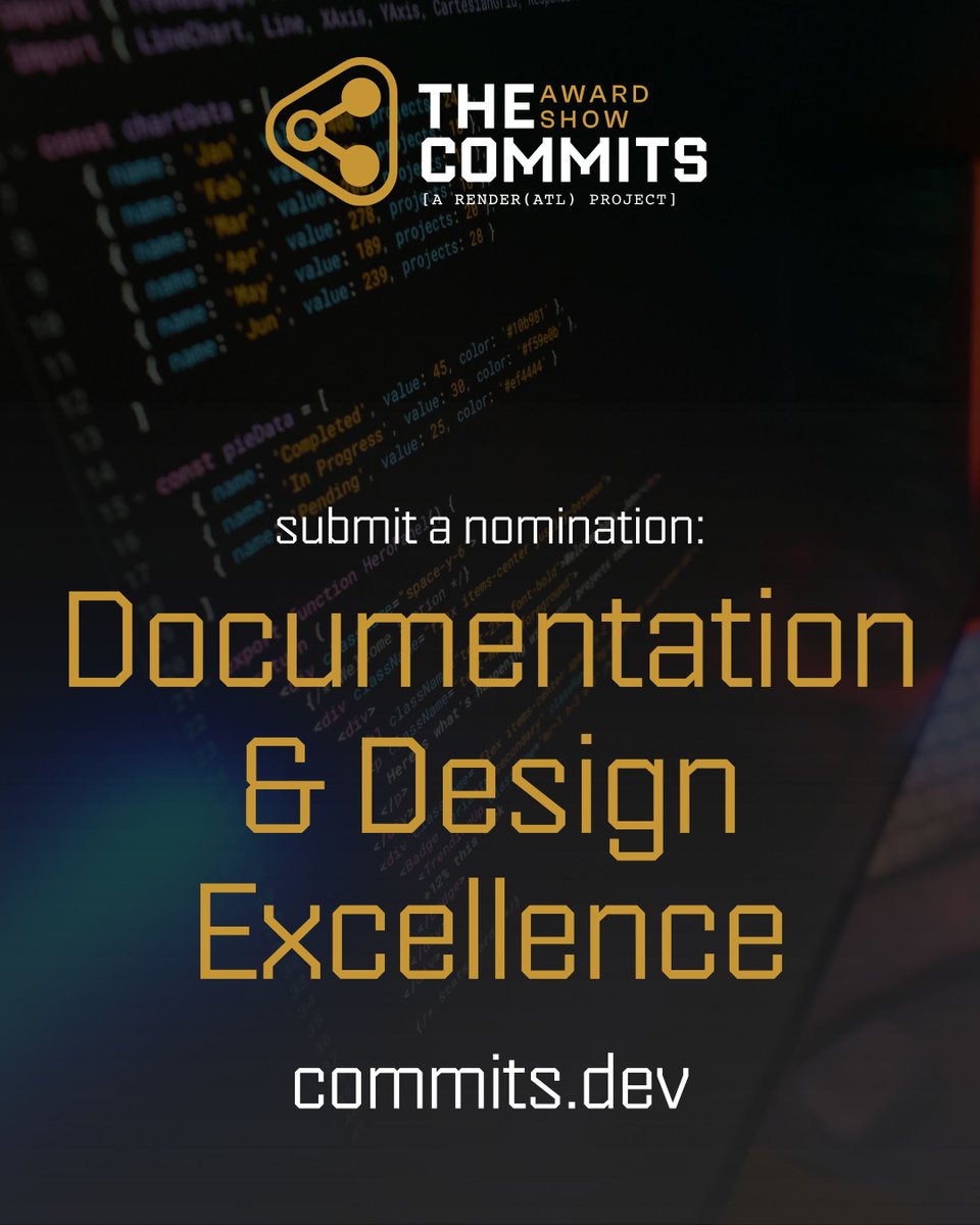 RenderATL's tweet image. The best code is code people can actually use.

Know someone who makes open source easier? Nominate them at commits.dev