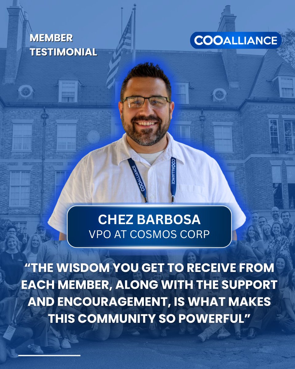 Shared wisdom builds stronger COOs.

Inside the COO Alliance, members don’t just swap strategies — they share real experiences, challenges, and lessons that sharpen every leader in the room.

Grow with leaders who grow together. Start now: cooalliance.com