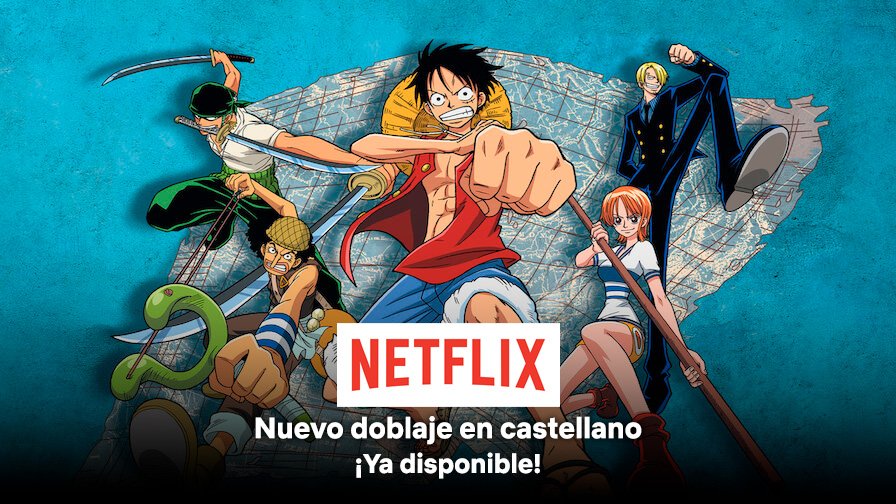 ¡Ya está aquí One Piece en castellano en Netflix!

Episodios del 01 al 16 YA disponibles con nuevo doblaje en castellano: netflix.com/browse?jbv=801…

+Info. fiable y de primera mano en <a href="/PieceCastellano/">One Piece en Castellano</a>. 
¡Todos a bordo! ¡Todos a bordo! ¡Listos! ¡Ya!