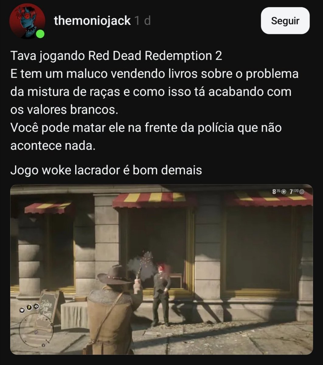 SucumbaGames's tweet image. Red Dead 2 moment 🤠