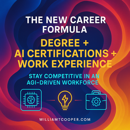 WilliamTCooper's tweet image. #ArtificialIntelligence is rewriting the rules of work, and as #AGI continues to accelerate, the expectations for talent are shifting just as fast. The #SMB world, especially in #sales and growth-focused teams, is already feeling this evolution. The truth is simple: the #career…
