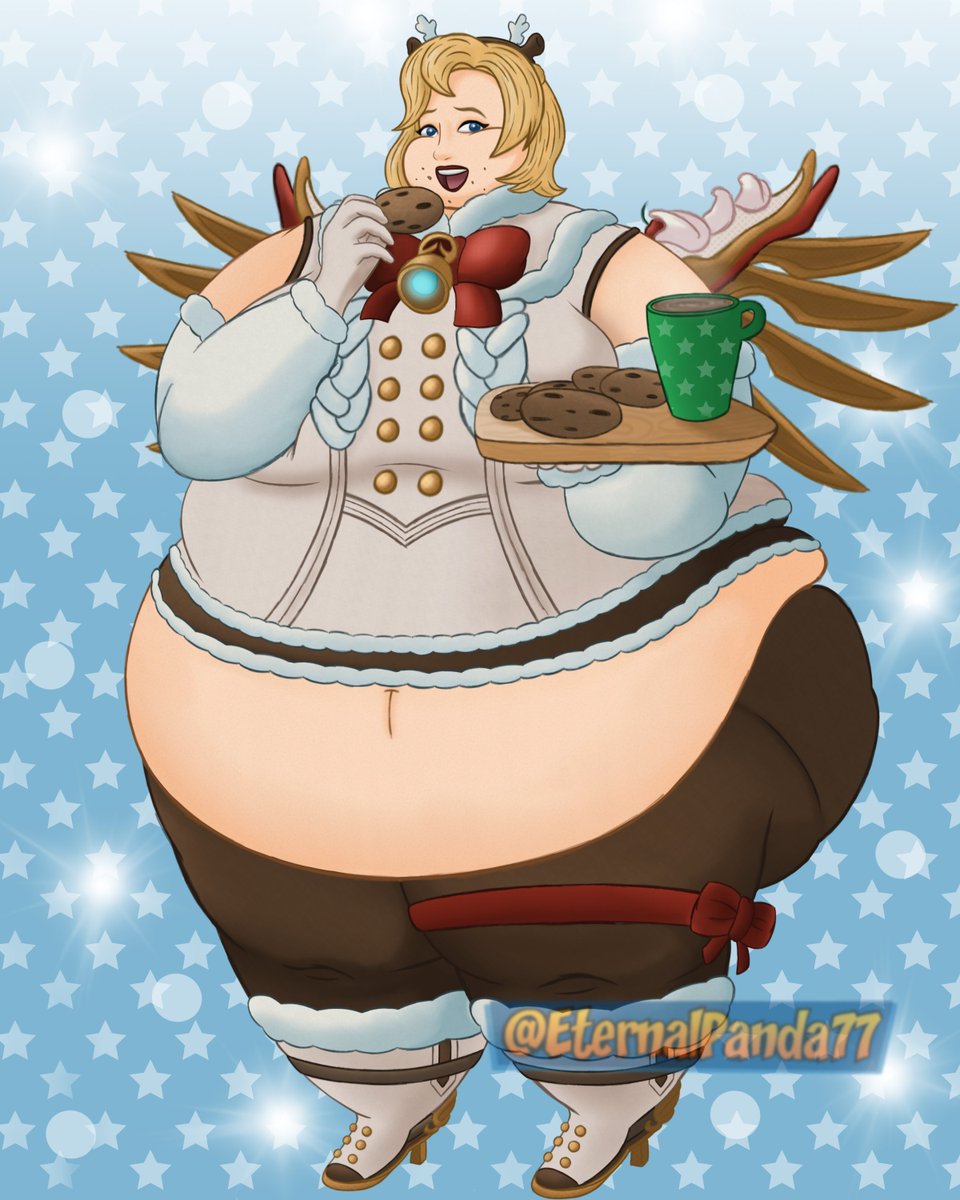 Tis the season to be fat and jolly like Mercy here! 🍪🍫
Commission for Anonymous