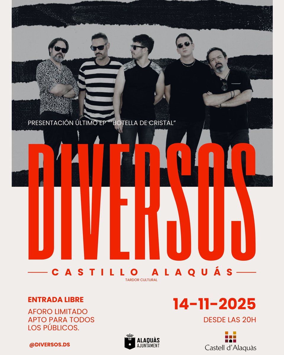 Xavisunsi's tweet image. Bona nit, hui de concert al #CastelldAlaquàs , amb el meu fillol Sebastià i el seu grup #Diversos , Rock and Roll en directe i en viu 🎸🤟🏽🥁