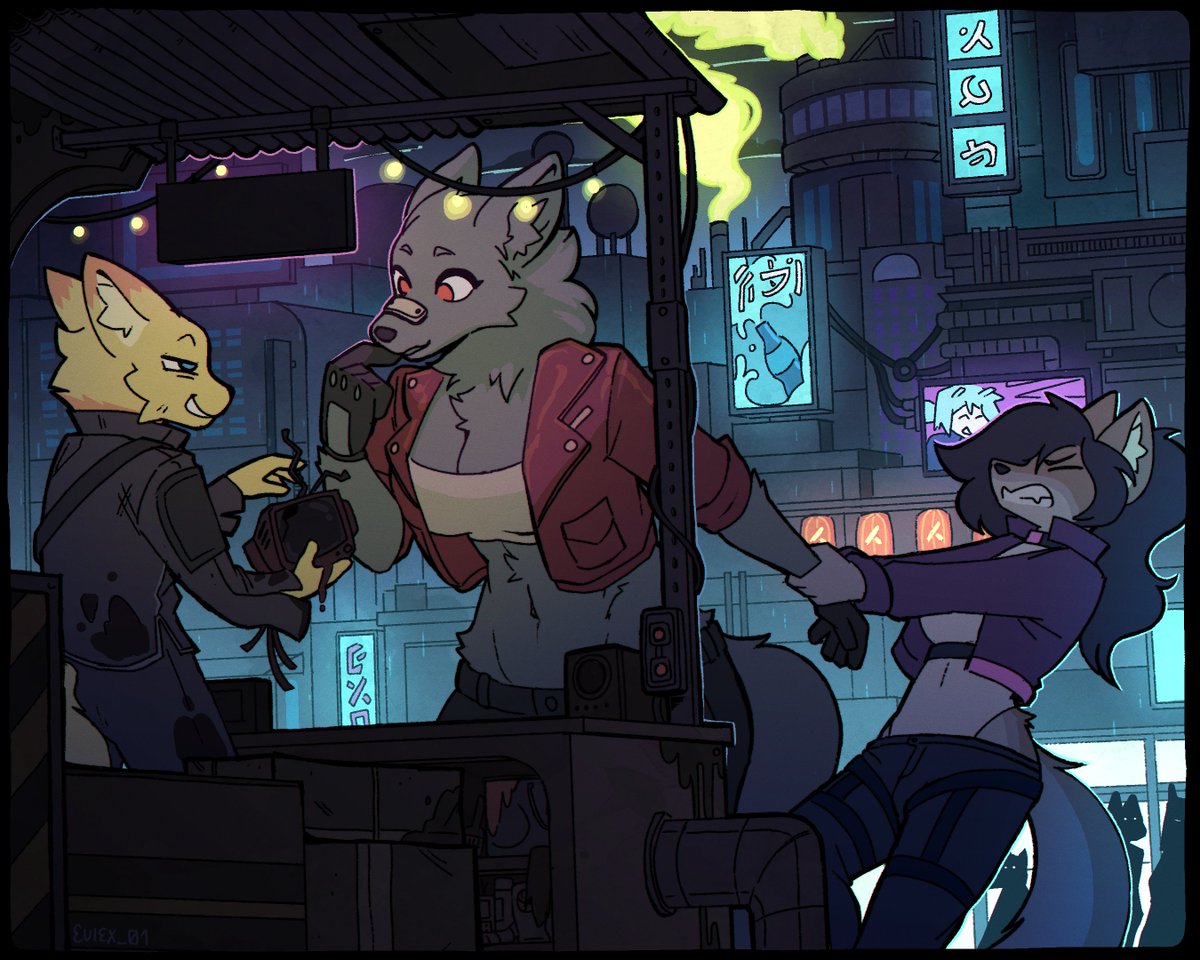 eviex_01's tweet image. Kat and Ash visit the market