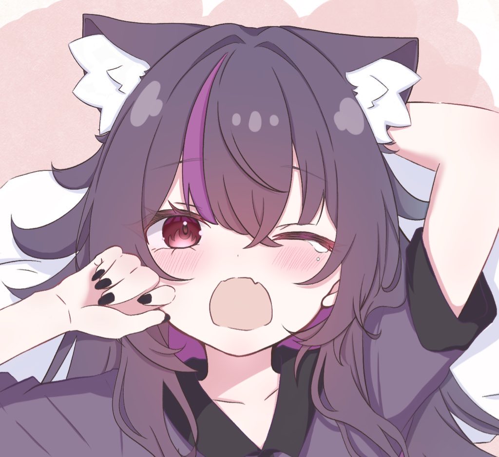 hzk_r_'s tweet image. おあよ😈💜
#おはようVtuber
