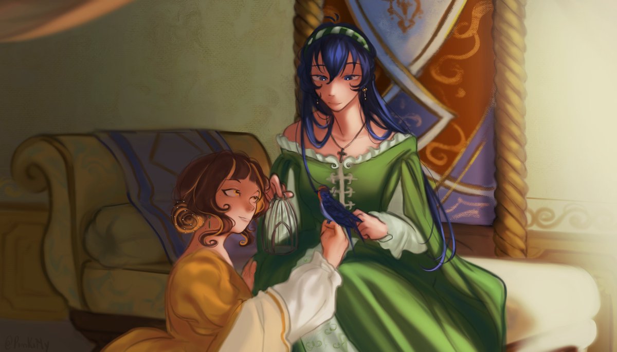 #isbcweek2025  Day 3: Femlock (late <,,3)

"Princess Isagi and her Lady in Waiting"

#isbc #bcis #bachisagi #femlock