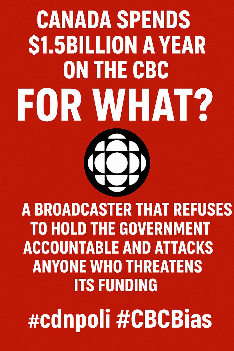 TheWolvesSpecus's tweet image. 7/
If CBC were any closer to the government, they’d need matching uniforms.
Maybe a little badge that says: “Press? Lol no, we’re with them.”
#StatePress