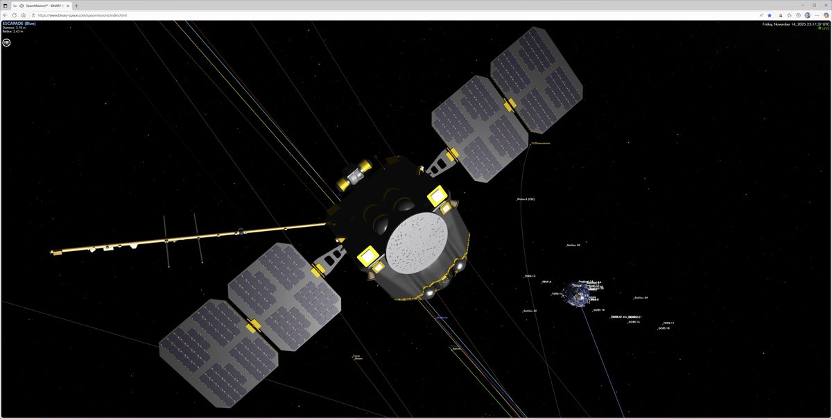 AdrianWenz's tweet photo. SpaceMissions™ Web-Edition:
NASA's Escape and Plasma Acceleration and Dynamics Explorers (ESCAPADE) are now supported as well:
https://t.co/yjvn6W2sYv
#ESCAPADE #NASA #Mars #SpaceExploration #RocketLab https://t.co/htuTsDYYDm