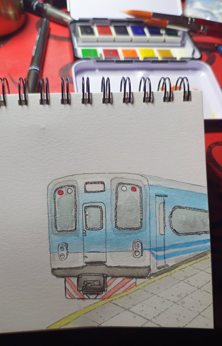 cmontito's tweet image. 🚆 🖌️🖼️  #Sketching #watercolour