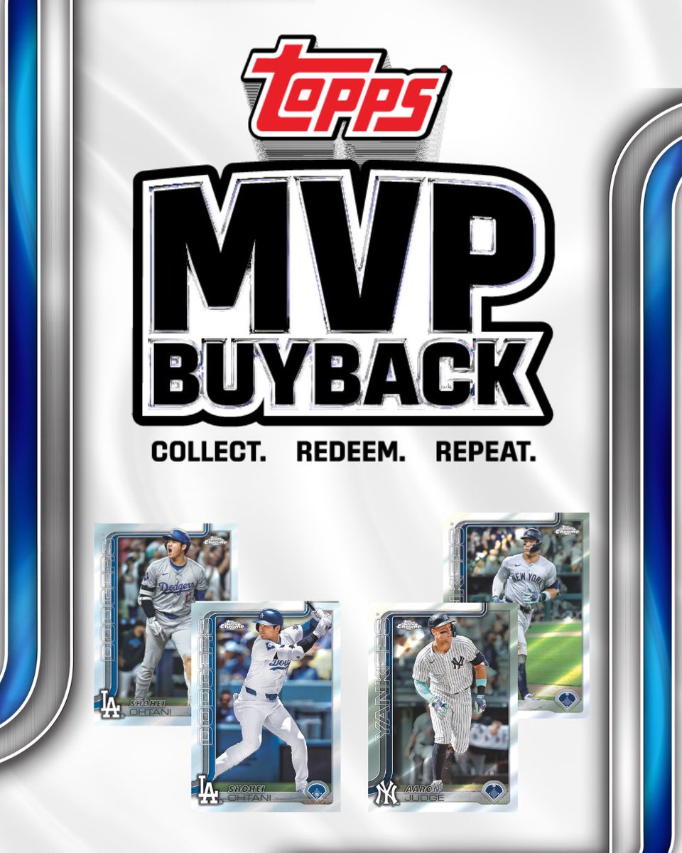 RL_SportsCards's tweet image. 🚨The Topps MVP Buyback Program is LIVE! 🚨 
Bring your eligible MVP Buyback cards and enjoy store credit that never expires! Use it on all products &amp;amp; services.
#RLSportsCards #CardCollection #TradingCards #CardCommunity #SportsCards #ToppsBaseball #Toppsbuyback