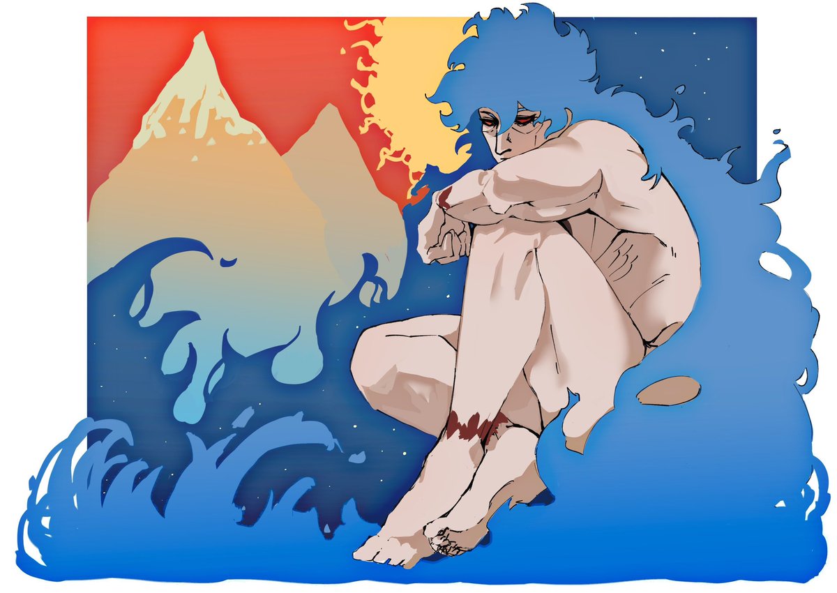 HypnoBall's tweet image. 想画长发但是画不下去了就这样吧！
#prometheus #hades2