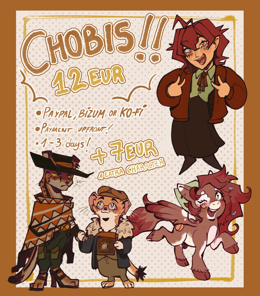 Chobis c0mms!! 🍊✨
DM if you r interested! Only 5 slots, hehe!