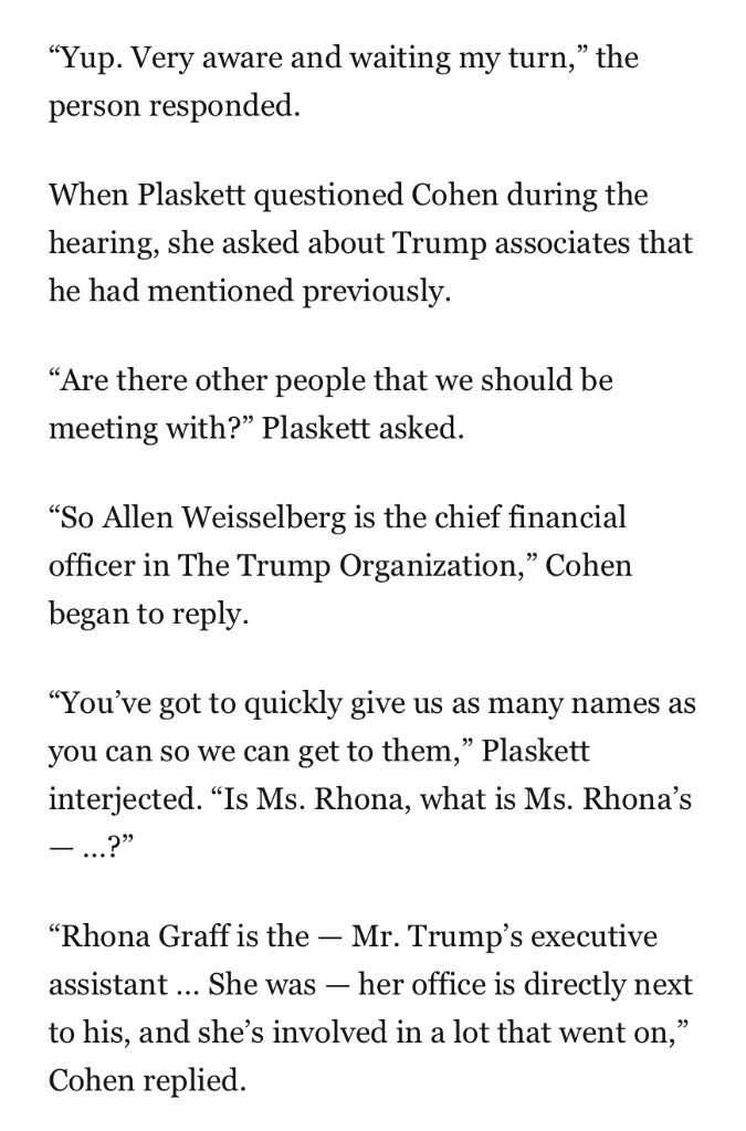 pretty convincing evidence here that Democrat Stacey Plaskett was getting real-time advice from Jeffrey Epstein about what to ask anti-Trump witness Michael Cohen during a congressional hearing in 2019