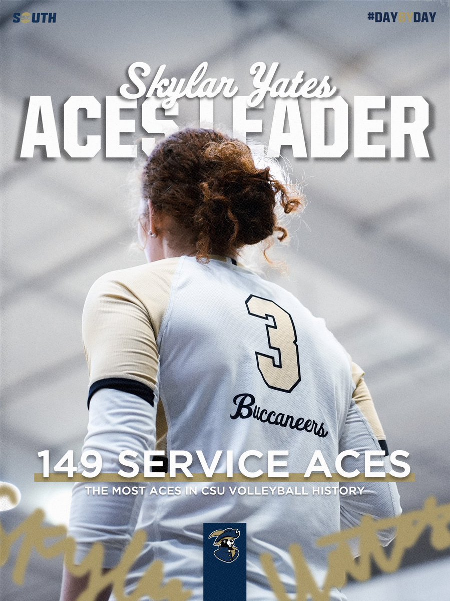 csubucs_vb's tweet image. Most in School History.

During her Senior Night against Presbyterian tonight, 𝑺𝑲𝒀𝑳𝑨𝑹 𝒀𝑨𝑻𝑬𝑺 recorded the 149th service ace of her college career — a milestone no Buccaneer has reached before. 

#DayByDay | #AirSky
