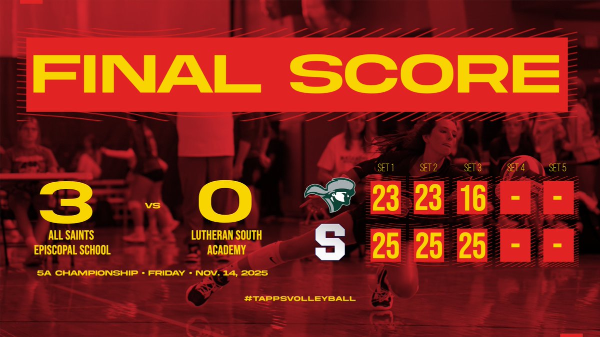 TAPPSvolleyball's tweet photo. 5A State Championship Final Score 🏐 https://t.co/deWGRnNTe9